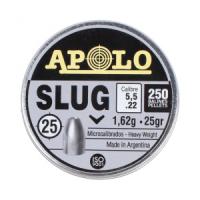 Пуля пневм. APOLO "Slug" кал. 5,5 мм, 1,62 гр. (250 шт.)