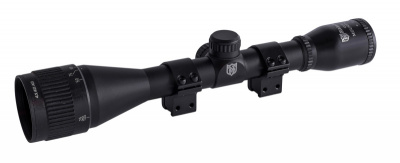 Прицел Nikko Stirling серии MOUNTMASTER 4x40, сетка Half MD, без подсветки, параллакс-объектив от 9м до беск., 2 кольца на 11мм 
