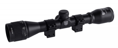 Прицел Nikko Stirling серии MOUNTMASTER 4x32, Half MD, без подсветки, параллакс-объектив от 9м до беск., 2 кольца на 11мм.