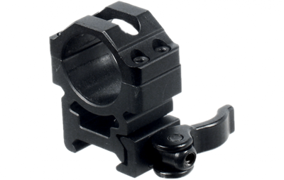 Кольца UTG Max Strength 25,4мм на Weaver, быстросъемные с рычажным зажимом, средние (h=15мм)