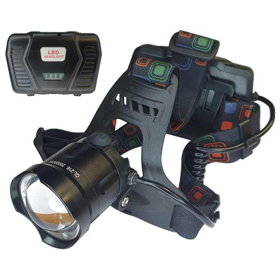 Фонарь на голову аккумул. GL-218-Р50 (мощный диод Р50,3 аккум., зарядка USB, power bank)